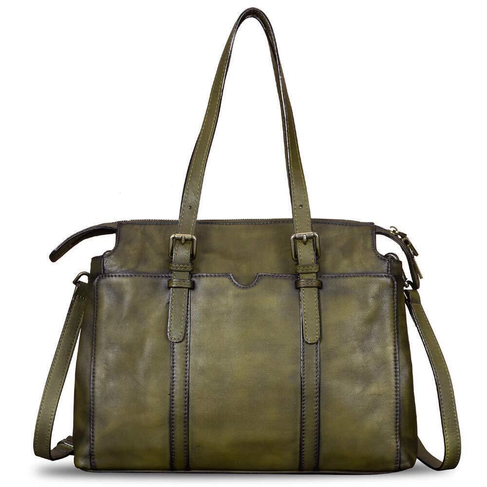 9888 Leather Handbag Vintage Handmade Top Handle Bag Crossbody Satchel
